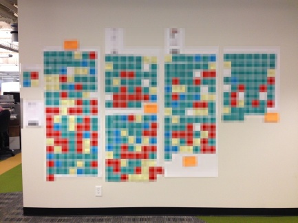 sticky note wall 1 pixelated