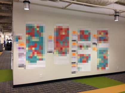 sticky note wall 2 pixelated